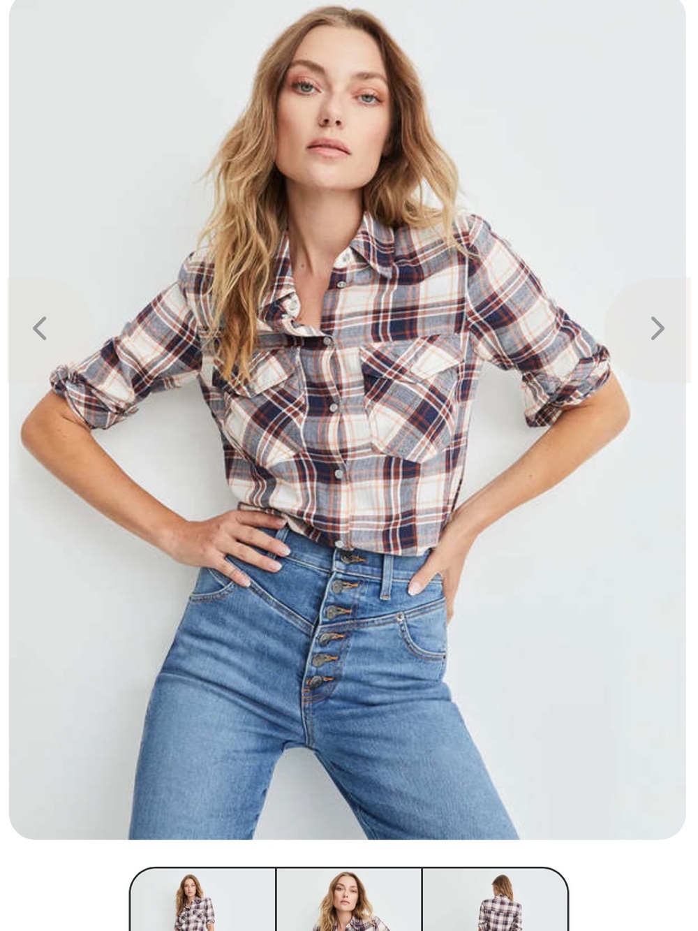 Barnette flannel plaid cotton shirt